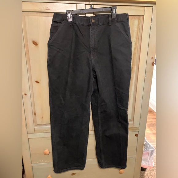Carhartt Other - Carhartt Canvas Duck Loose Fit Carpenter Pants 40x32 Black B11 BLK